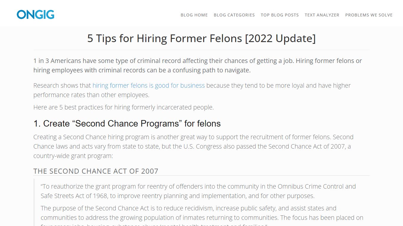 5 Tips for Hiring Former Felons [2022 Update] - Ongig Blog